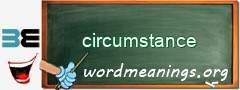 WordMeaning blackboard for circumstance